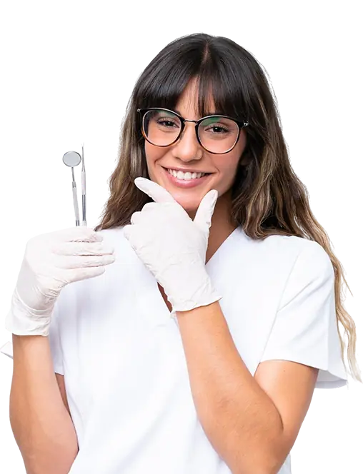 dentista-mujer-caucasica-sosteniendo-herramientas-aisladas-fondo-blanco-feliz-sonriente 1