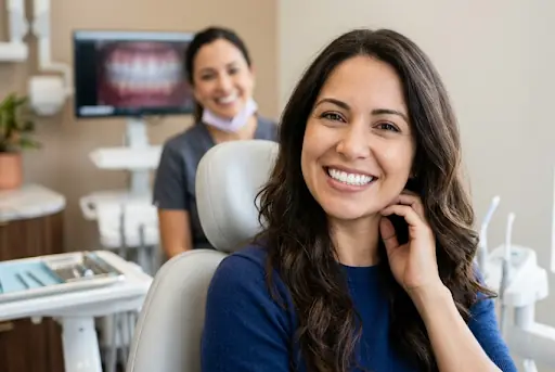 woman Porcelain Veneers vs Lumineers